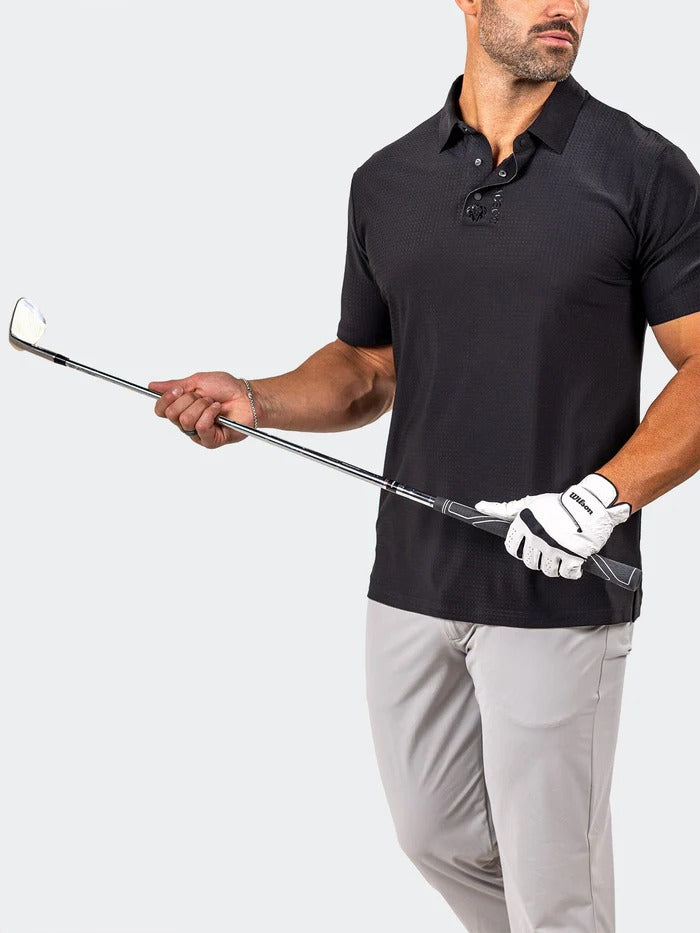 Maceoo Stretch Short-Sleeve Polos | Polo GolfAscension012 Black