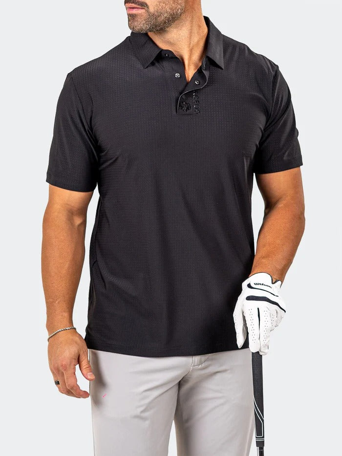 Maceoo Stretch Short-Sleeve Polos | Polo GolfAscension012 Black