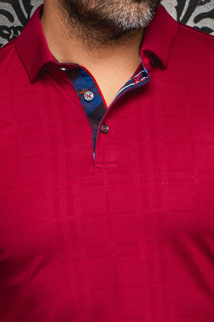 Au Noir Stretch Long-Sleeve Polos | Chelsea Cabernet