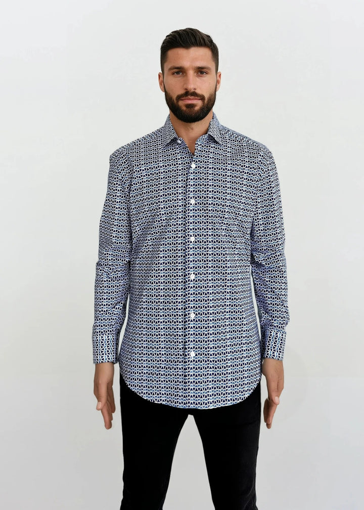 Masutto Shirt | HARRY-92 SLEEVE BUTTON DOWN SHIRT