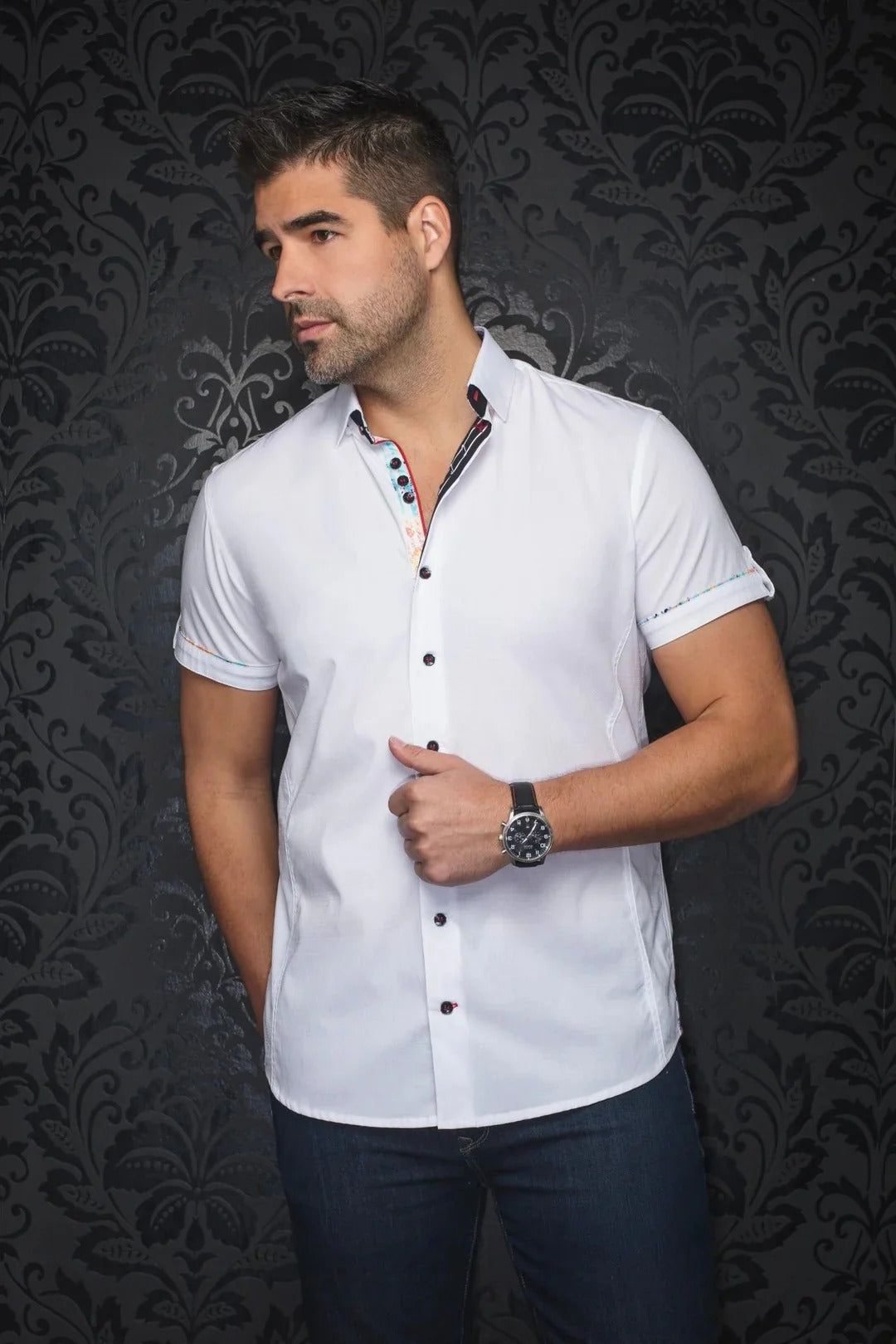what size is 3xl in men's dress shirts George Men's Dress Shirt With Short Sleeves, Size S-3XL (1 each) Delivery or Pickup Near Me