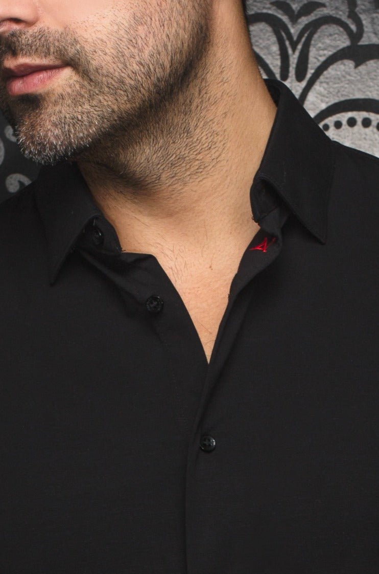 Au Noir  Extensible Short Sleeve Shirt | Alex SLD Black
