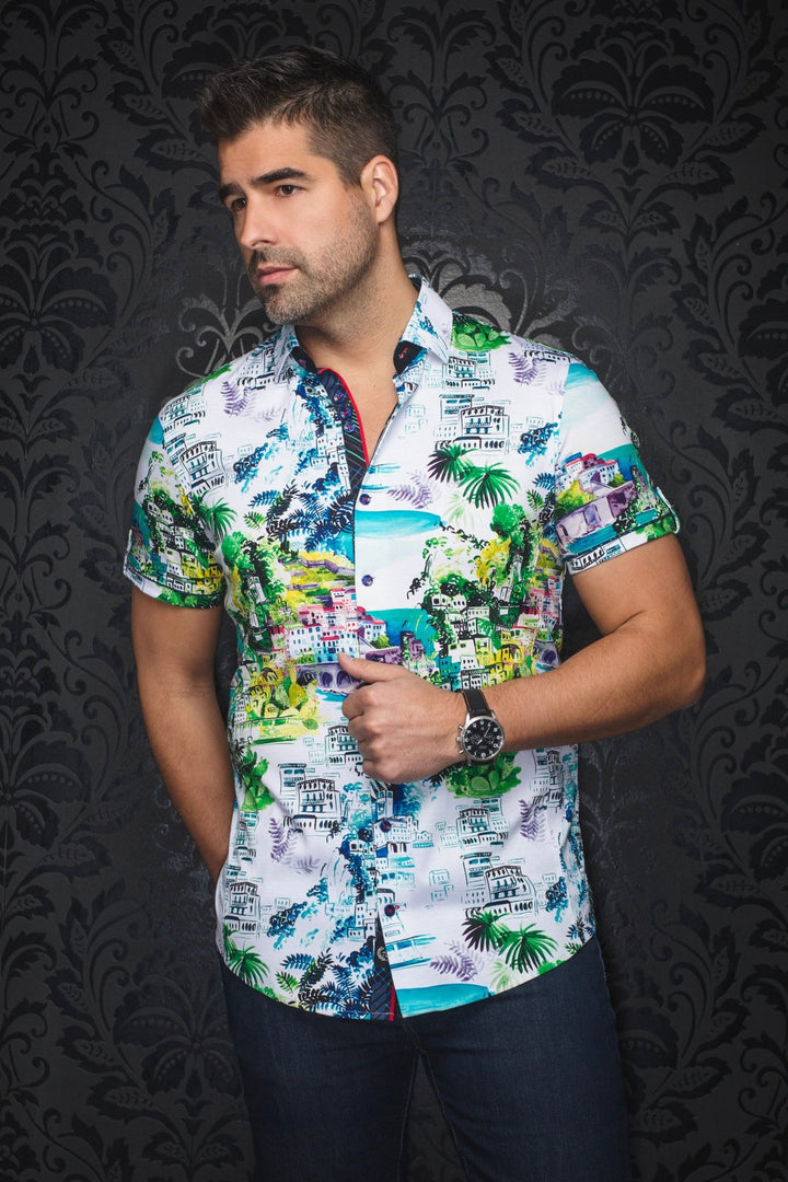 Au Noir Stretch Short Sleeve Shirt | Elster White