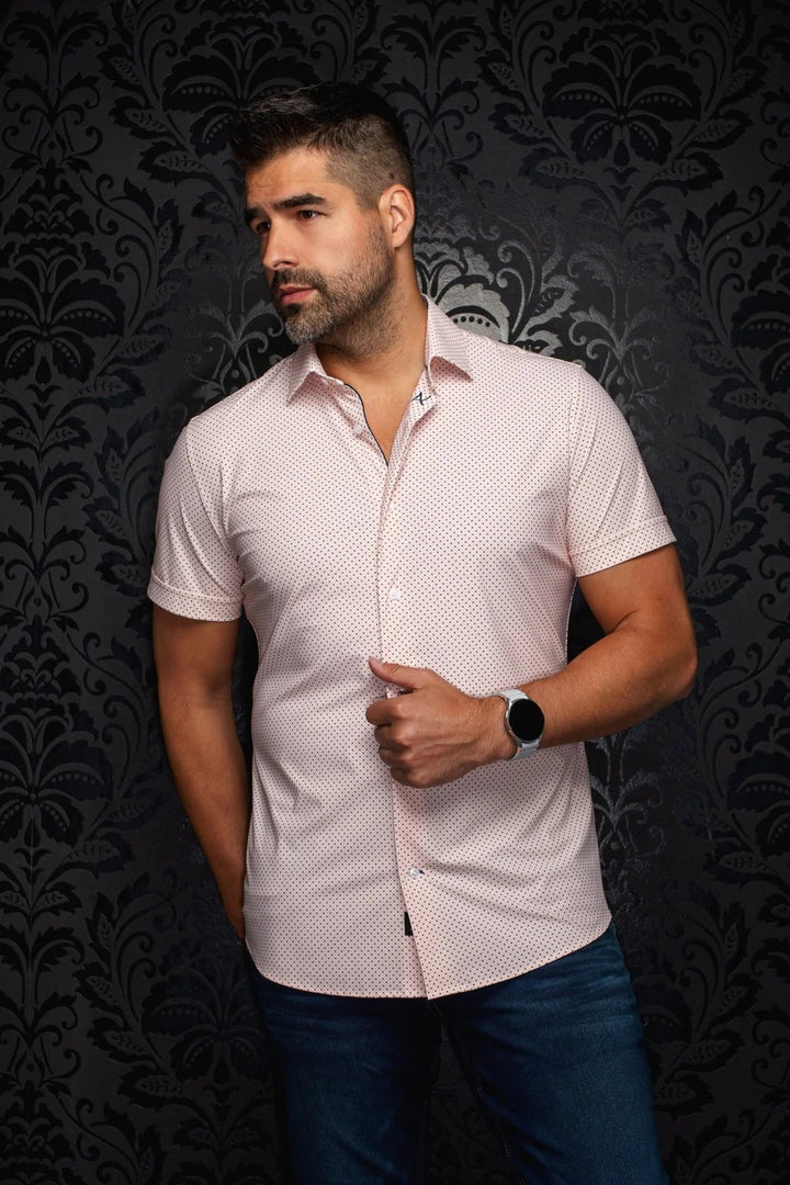 Au Noir Nylon Short Sleeve Shirt | Nick Geo Orange