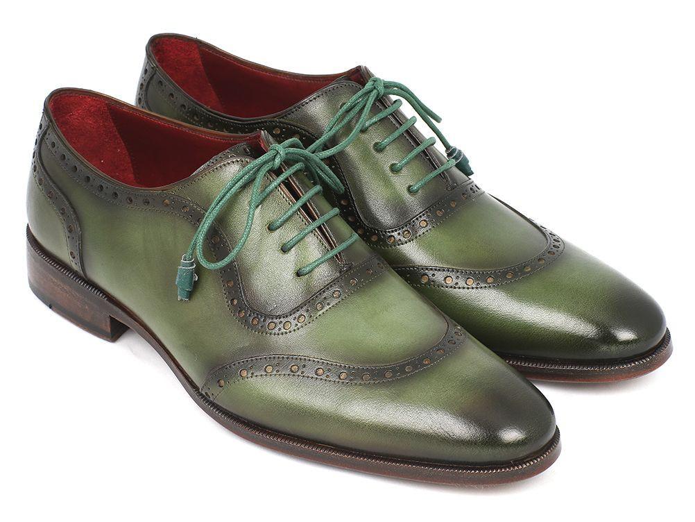 Paul Parkman Men's Green Calfskin Oxfords (ID#K78-GRN) EU 40 - US 7.5 Paul Parkman Men's Green Calfskin Oxfords (ID#K78-GRN) EU 40 - US 7.5