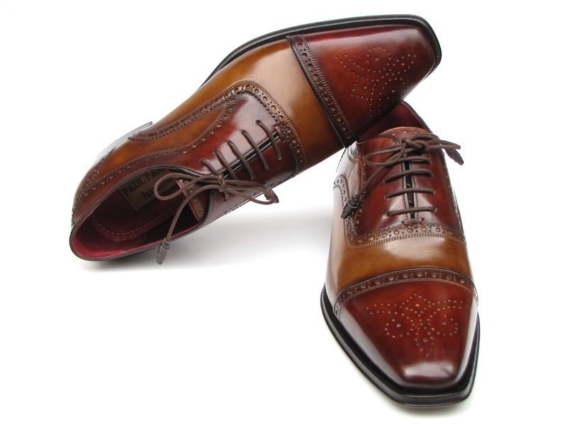 Paul Parkman Captoe Oxfords Camel, Red (ID#024-CML-BRD) '----- Paul Parkman Captoe Oxfords Camel, Red (ID#024-CML-BRD) '-----