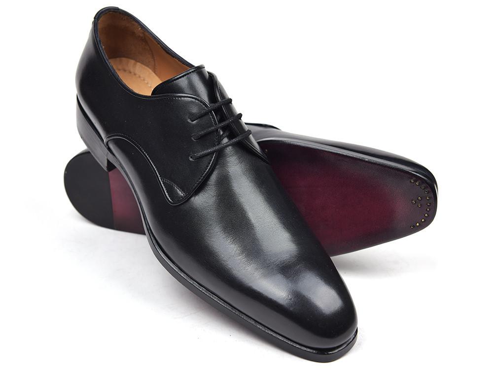 Mens Shoes Id Black Derby Shoes Paul Parkman Men's Black Leather
