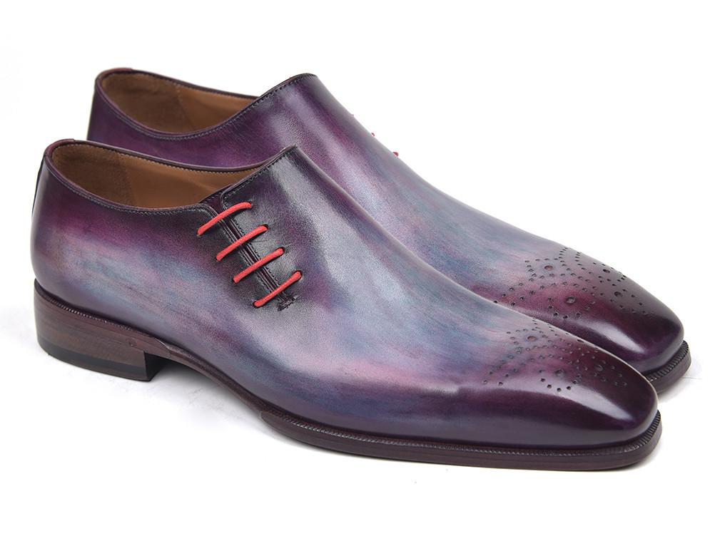 Paul Parkman Side Lace Oxfords Purple (ID#901F89) EU 45