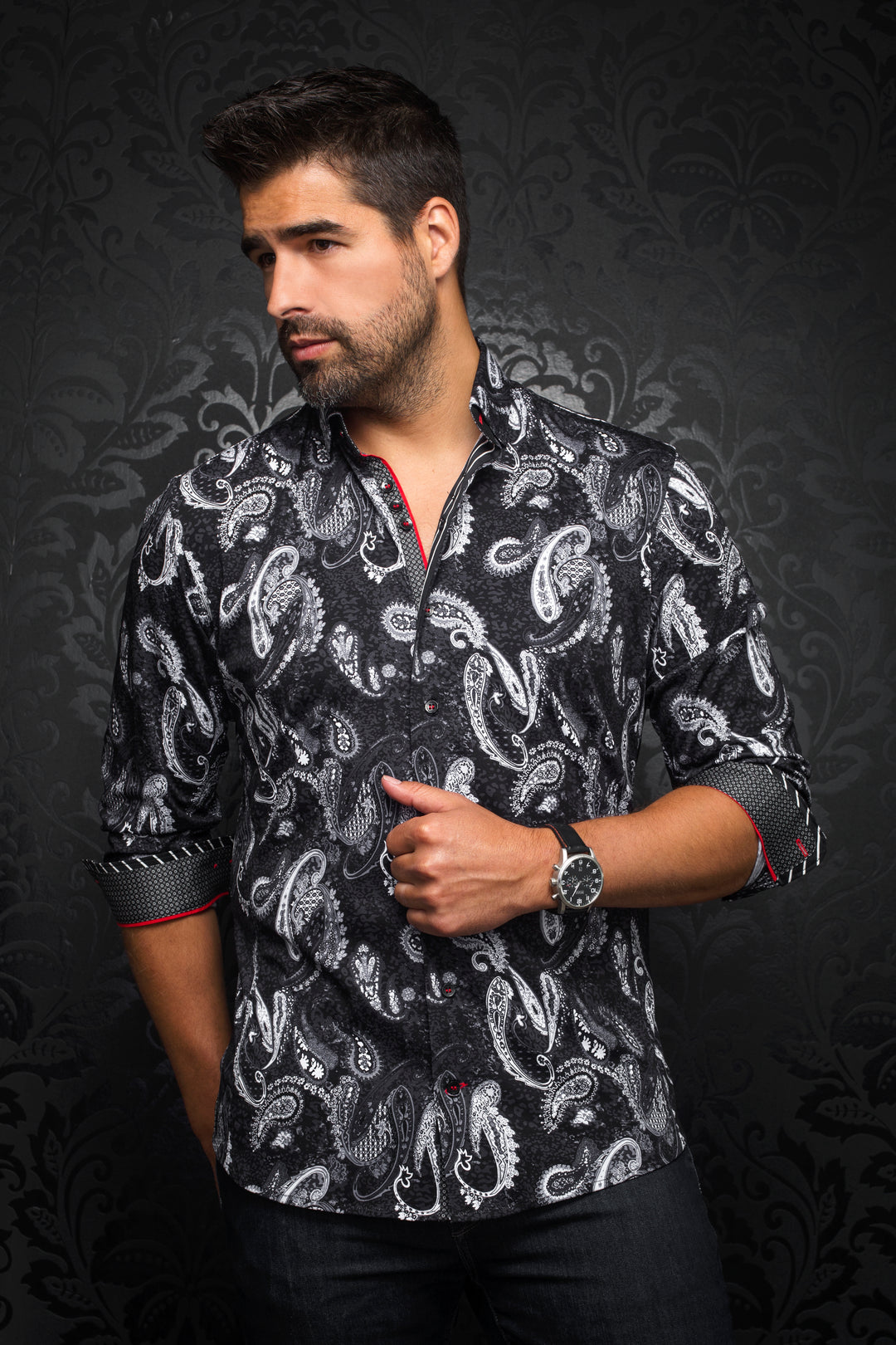 Au Noir Stretch Shirt | Deccan Black