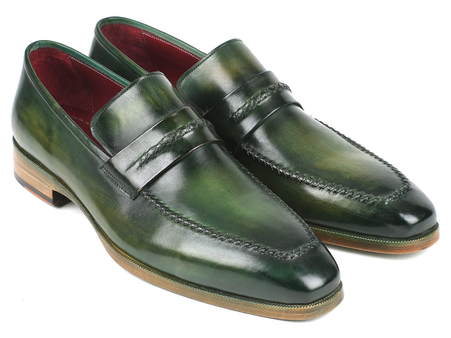 Paul Parkman Men's Loafer Shoes Green (ID#068-GRN) EU 46 - US 12 / 12.5 Paul Parkman Men's Loafer Shoes Green (ID#068-GRN) EU 46 - US 12 / 12.5