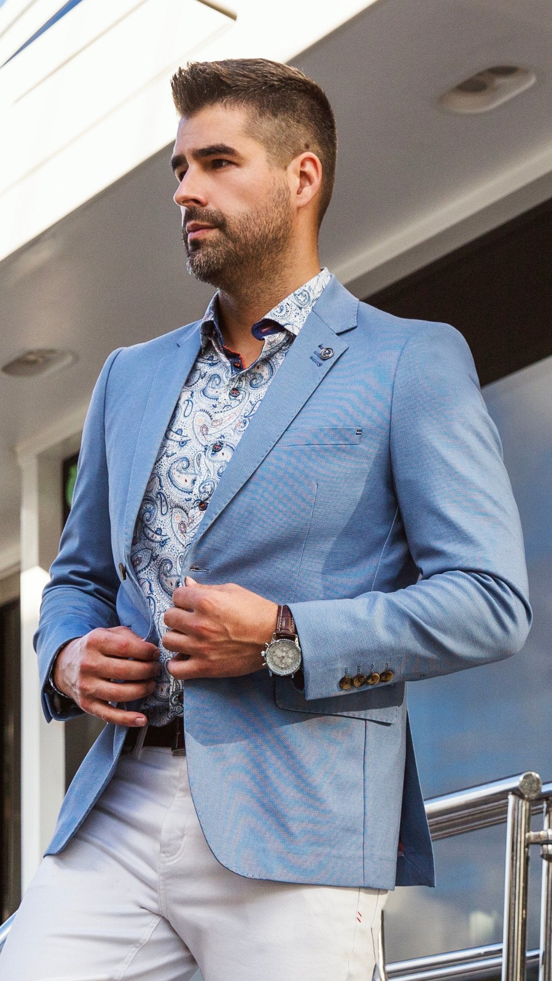 Men s Black Designer Fashion Dress Casual Blazer main image 0