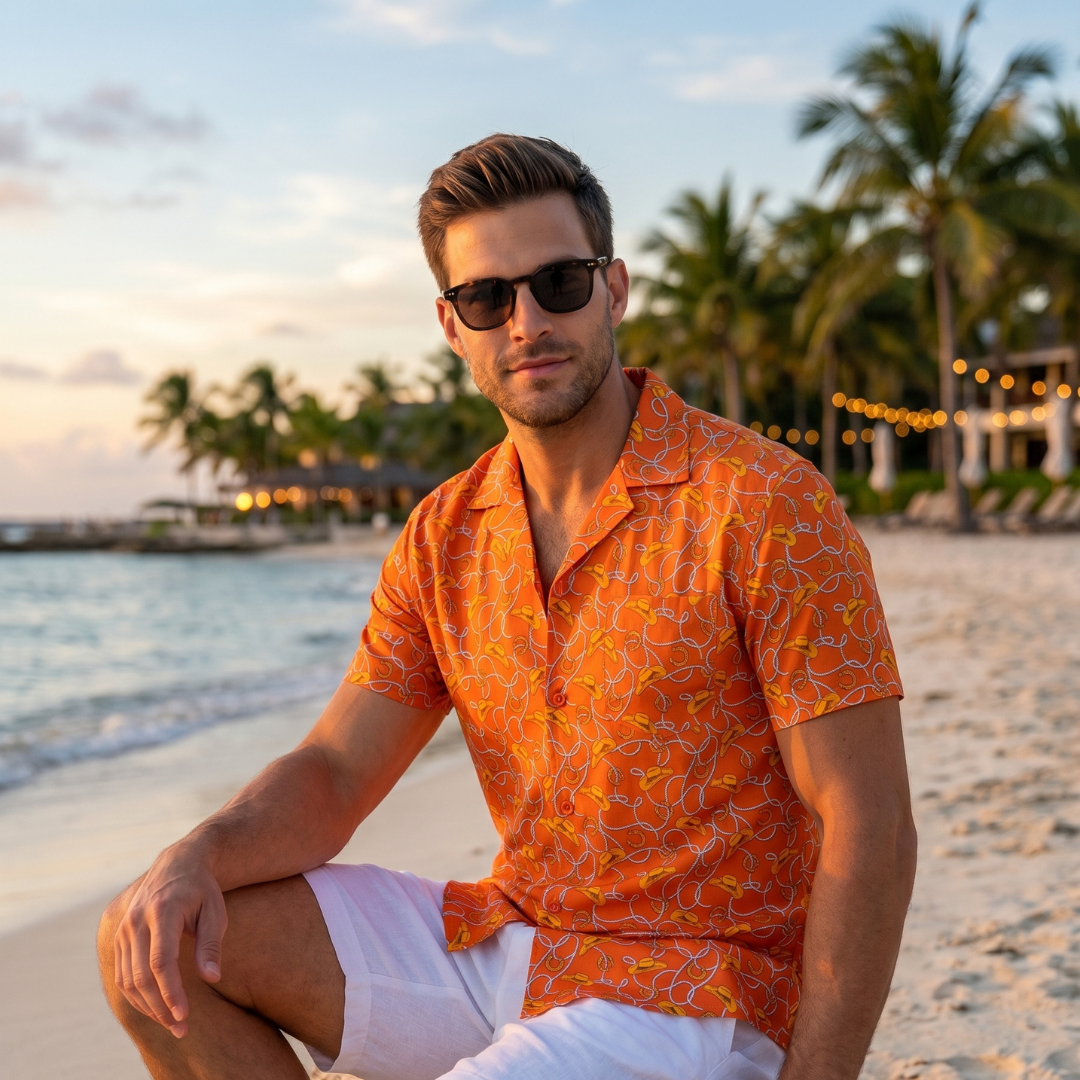 Flat Collar Short Sleeve Shirts