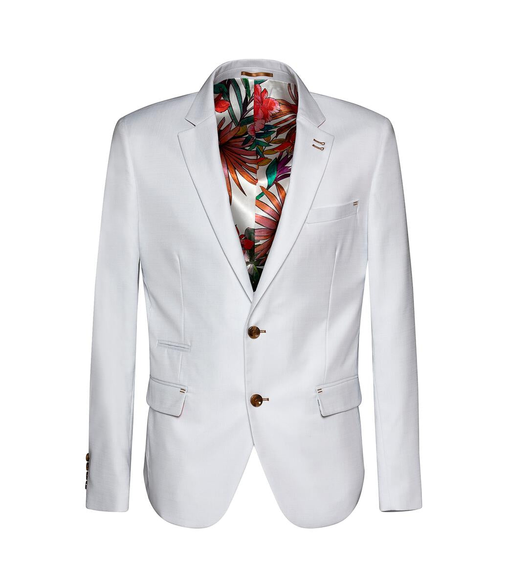 TURIN-05 WHITE TWILL BLAZER [Size 42/L]