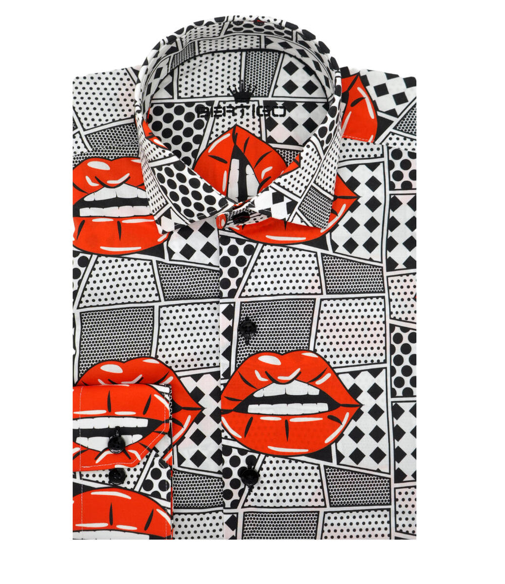 Bertigo Shirt | Comics-05 Comic Lips Art Print - Men Fashion