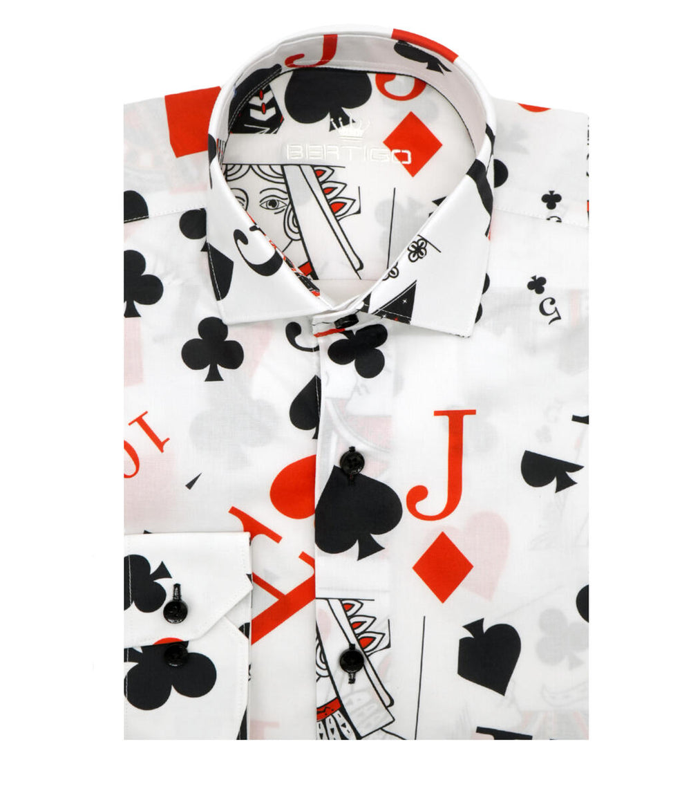 Bertigo Shirt | Connor-05 Card Deck Art Print - Men Fashion