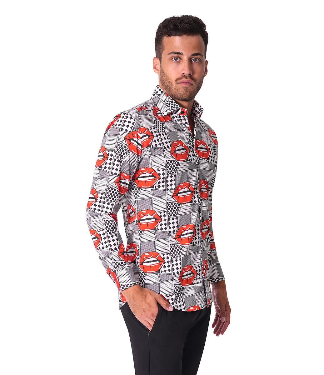 lips dress shirt Bertigo Shirt | Comics-05 Comic Lips Art Print
