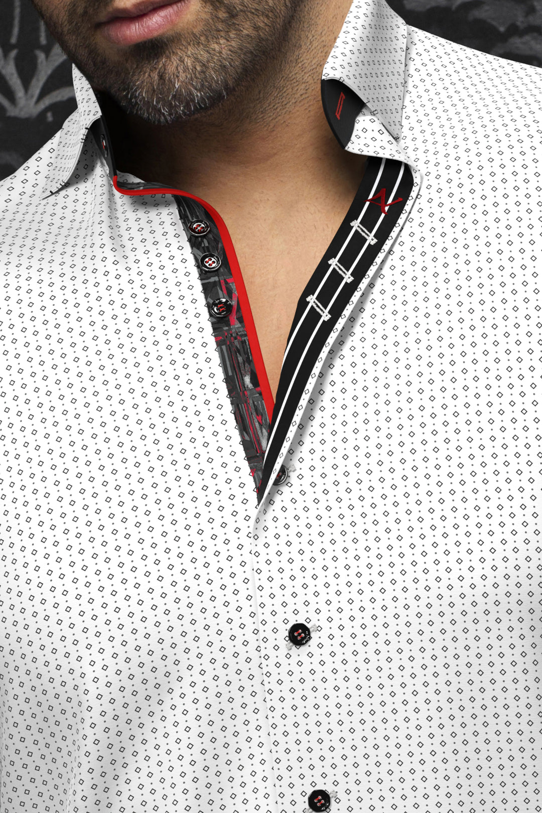 Au Noir Stretch Shirt | Ballerini White Black