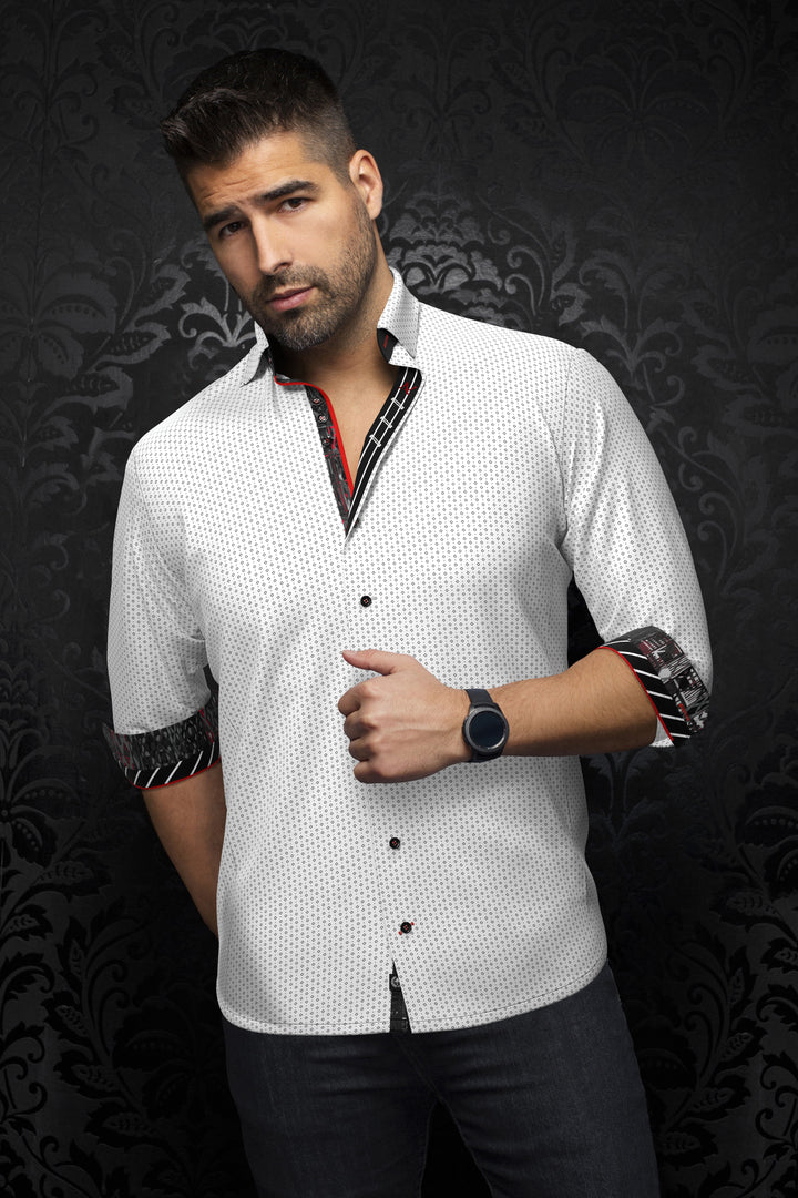 Au Noir Stretch Shirt | Ballerini White Black