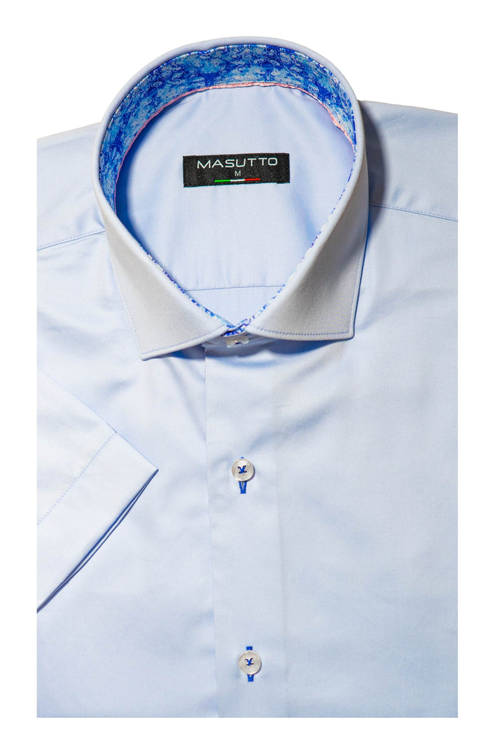 Masutto Short-Sleeve Shirt | BRUNO-02 SLEEVE BUTTON DOWN SHIRT - Men Fashion