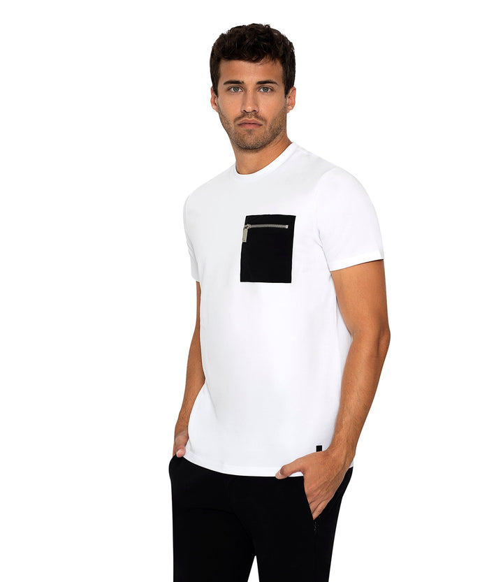 Bertigo Stretch Short-Sleeve Tshirts | ORSO ZP WHITE T-SHIRT