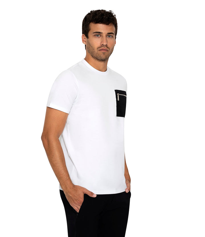 Bertigo Stretch Short-Sleeve Tshirts | ORSO ZP WHITE T-SHIRT