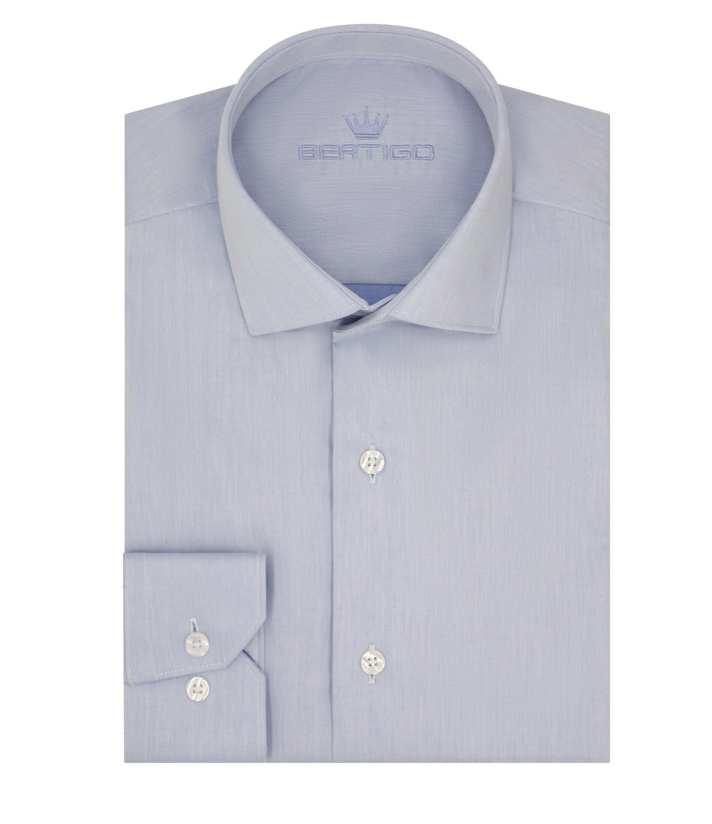 Bertigo Shirt  | Rafael Baby Blue Shirt - Men Fashion
