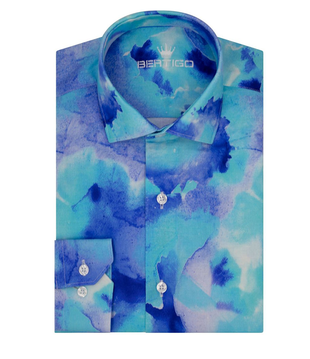 Bertigo Shirt  | SANTIAGO WATERCOLOR SHIRT - Men Fashion