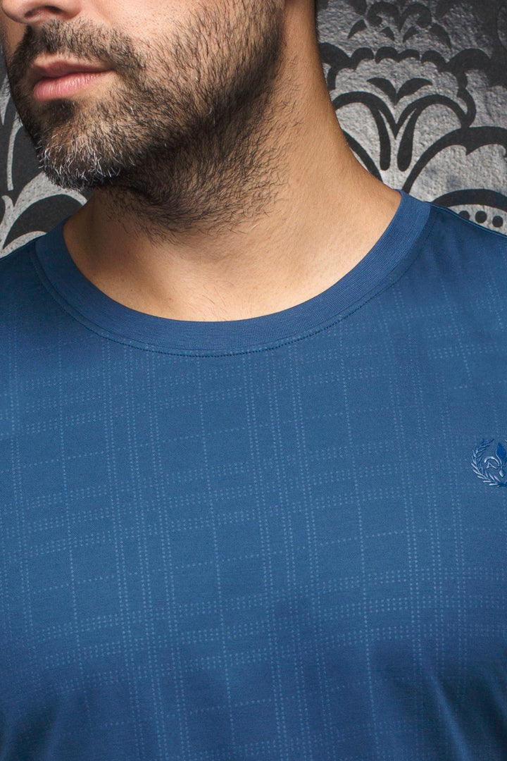 Au Noir Stretch Short-Sleeve Shirt | T-shirt Crew Neck - Varenna Indigo