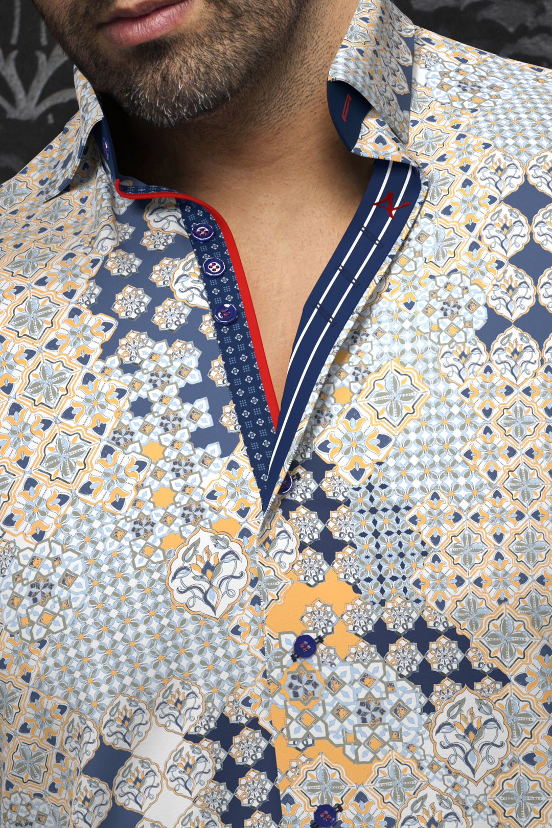 Au Noir Stretch Shirt | Carlson Light Olive
