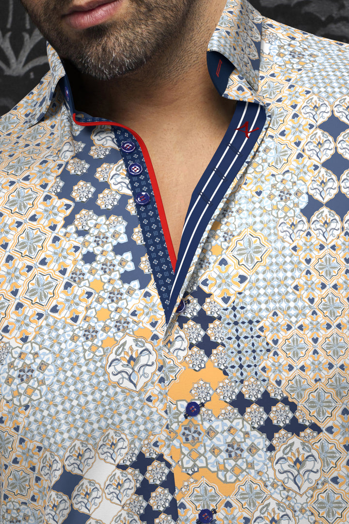 Au Noir Stretch Shirt | Carlson Light Olive