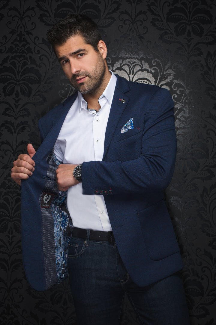 Au Noir Stretch Blazer | Delon Navy