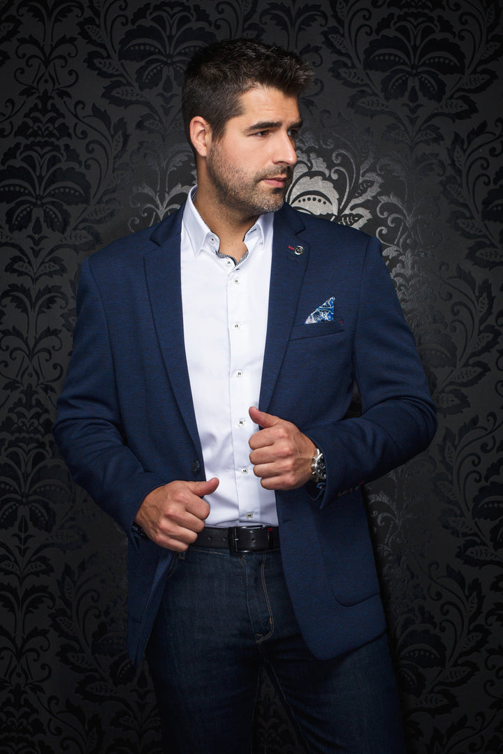 Au Noir Stretch Blazer | Delon Navy