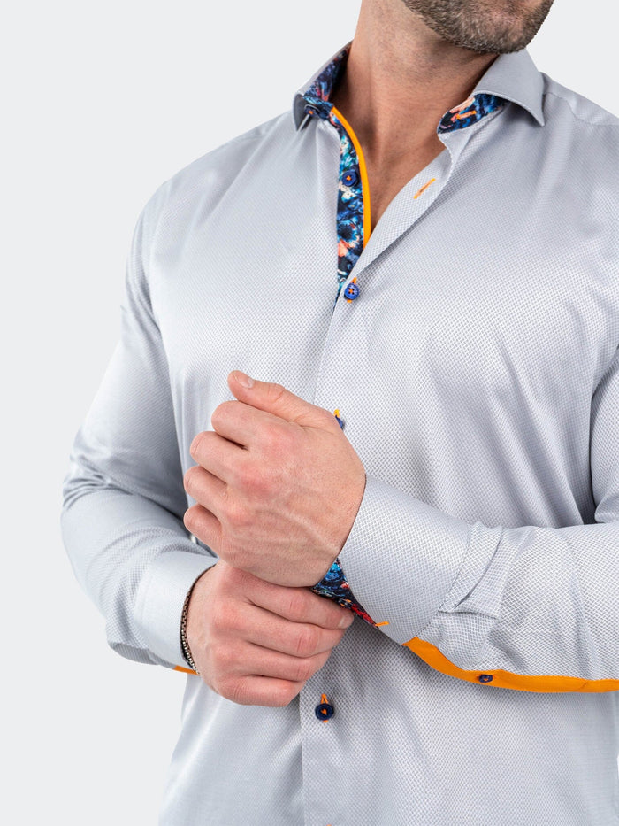 Maceoo Stretch Shirt | Einstein JacqSlate Grey