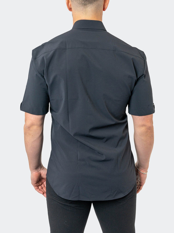 Maceoo Stretch Short-Sleeve Shirt | Galileo StretchCore Black