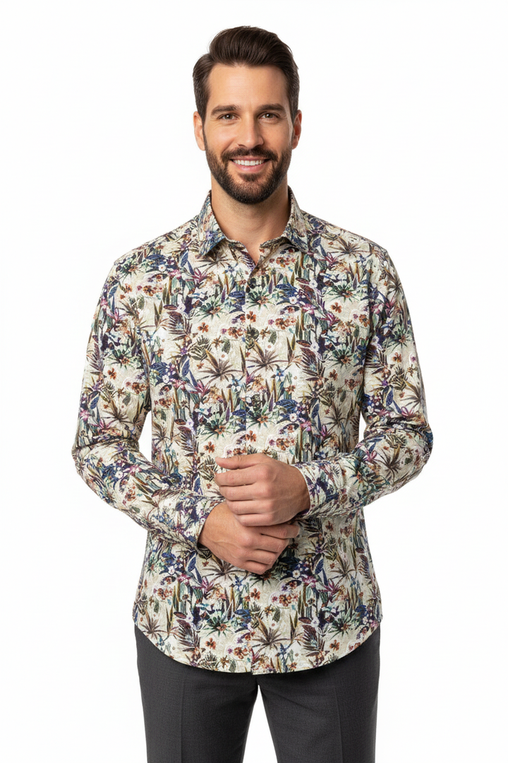 Masutto Shirt | MILA-08 SLEEVE BUTTON DOWN SHIRT