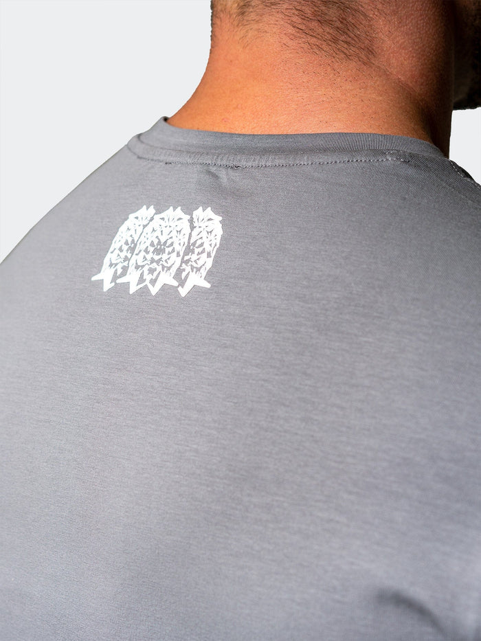 Maceoo Stretch Short-Sleeve Tshirts | Henley Core Grey