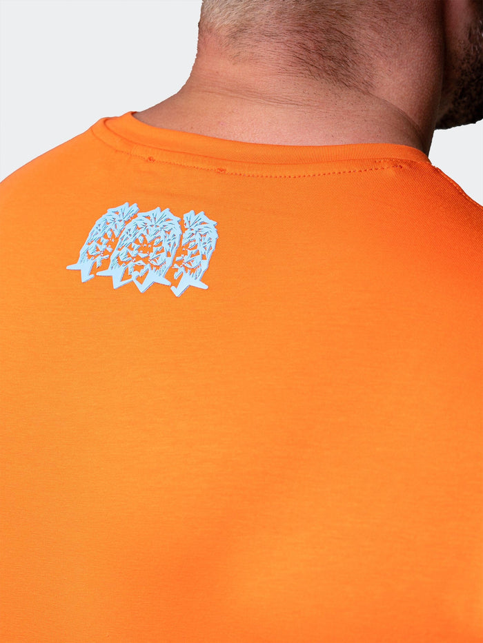 Maceoo Stretch Short-Sleeve Tshirts | Henley Core Orange