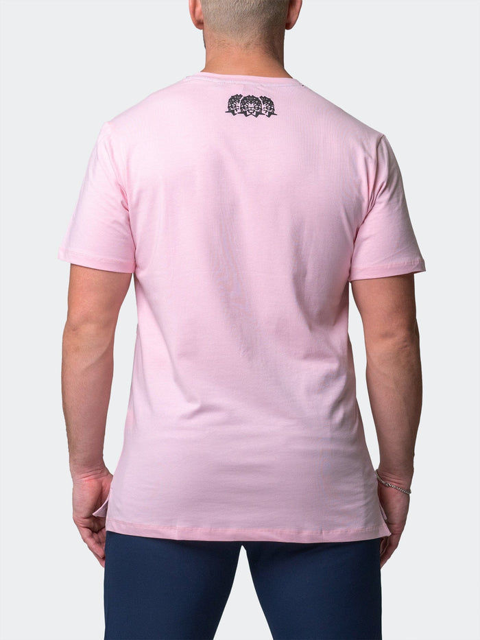 Maceoo Stretch Short-Sleeve Tshirts | Henley Core Pink