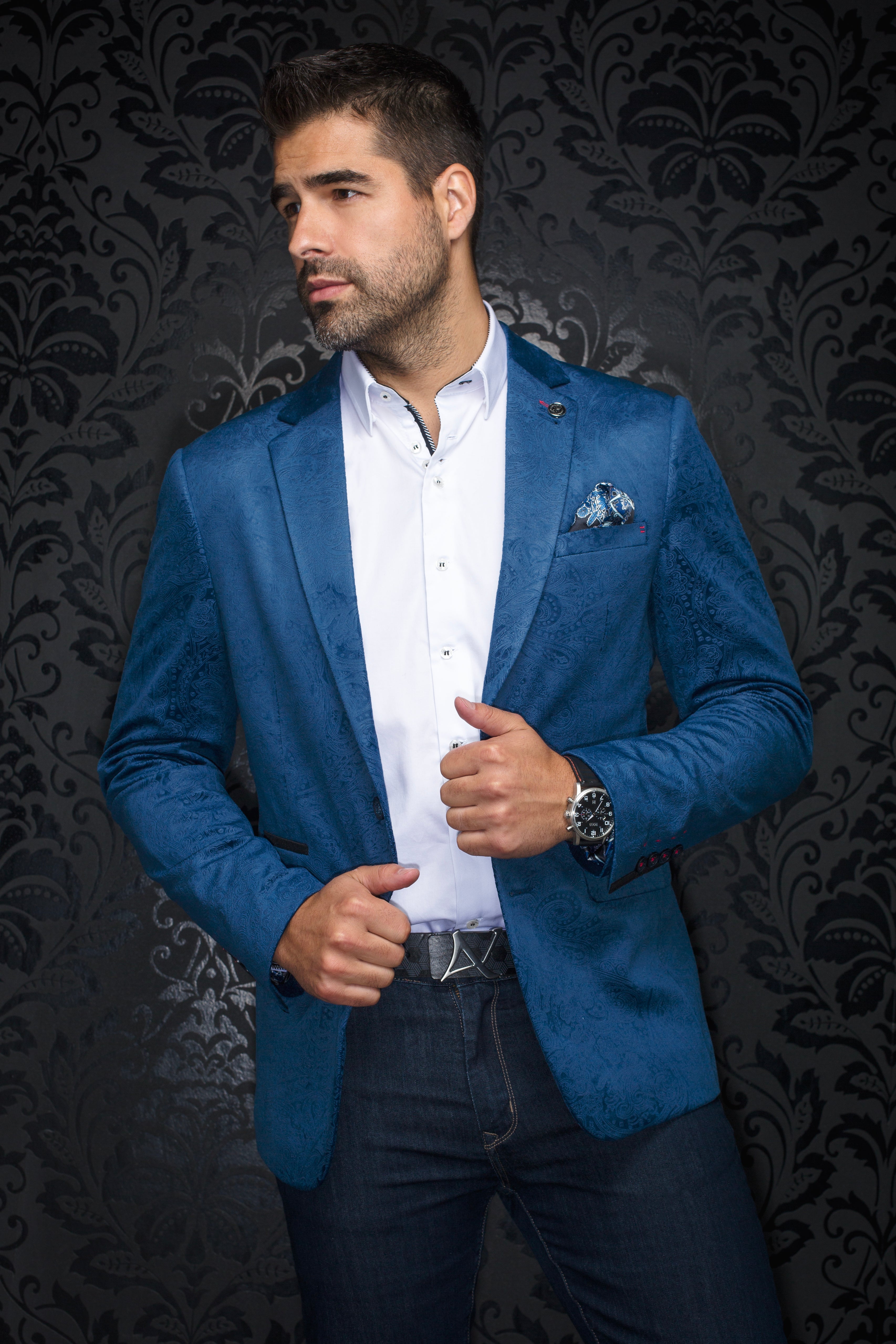 Au Noir Blazer | Jackman Indigo – Men Fashion