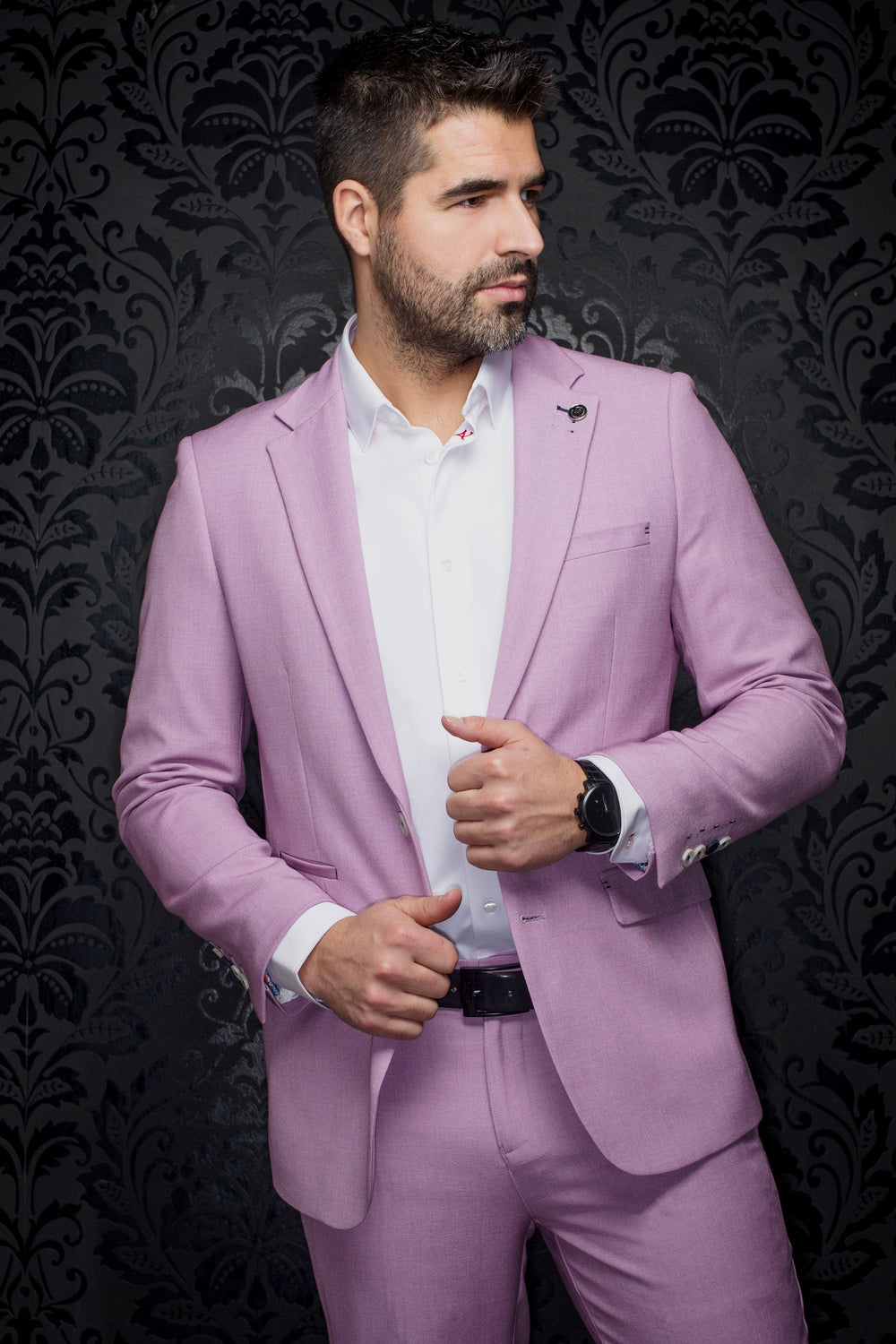 Au Noir Stretch Blazer | Lancaster Lavender - Men Fashion