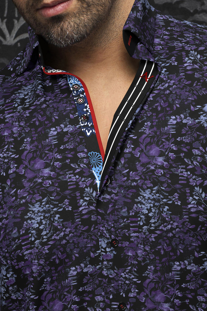 Au Noir Stretch Shirt | Pryse Purple