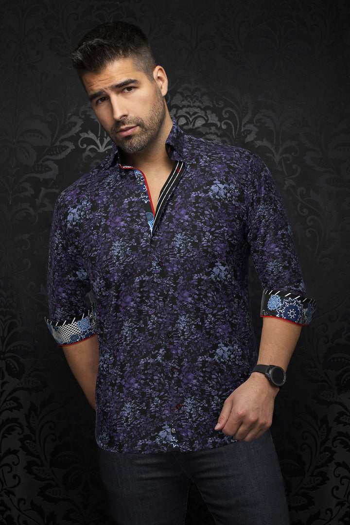 Au Noir Stretch Shirt | Pryse Purple