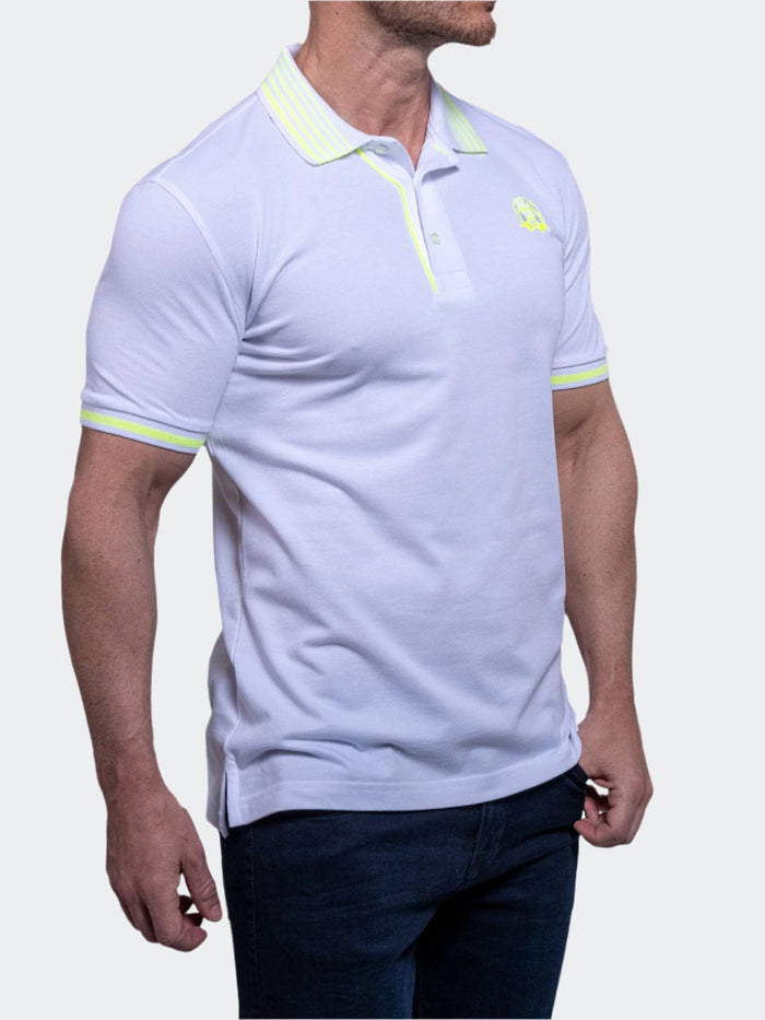 Maceoo Stretch Short-Sleeve Polos | Polo TipLogo22 White