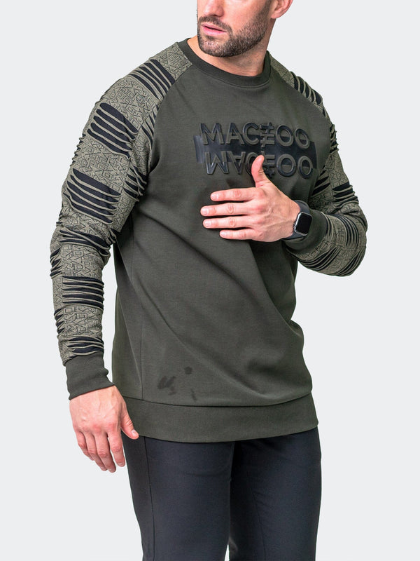 Maceoo Stretch Athletic Wear | Sweater Reflection Green