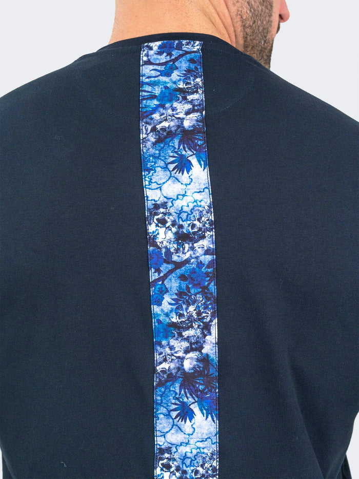 Maceoo Stretch Tshirts | V-Neck EdisonSolidCrypt Navy
