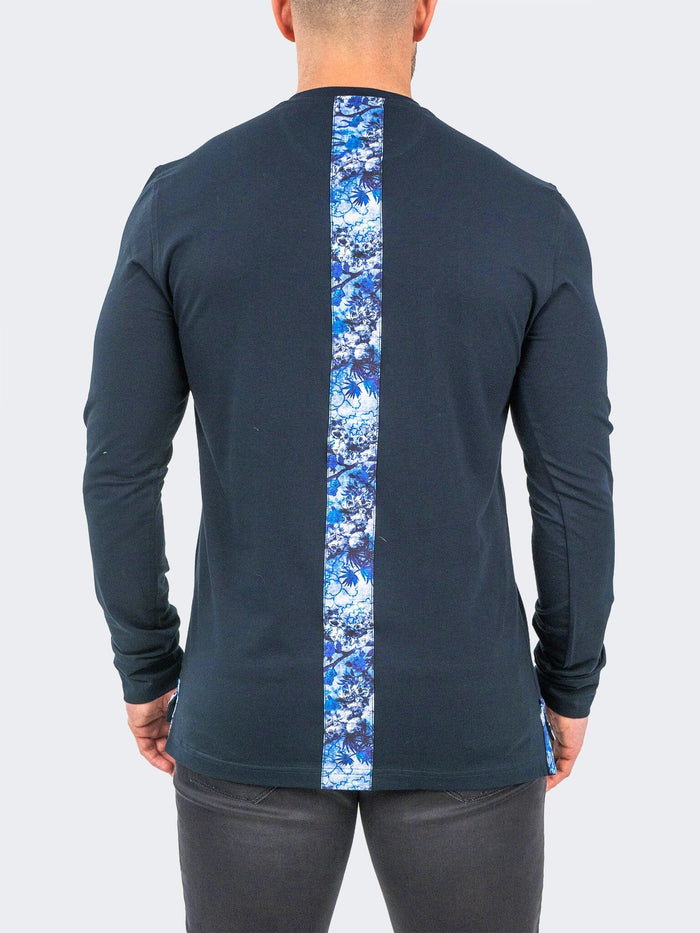 Maceoo Stretch Tshirts | V-Neck EdisonSolidCrypt Navy