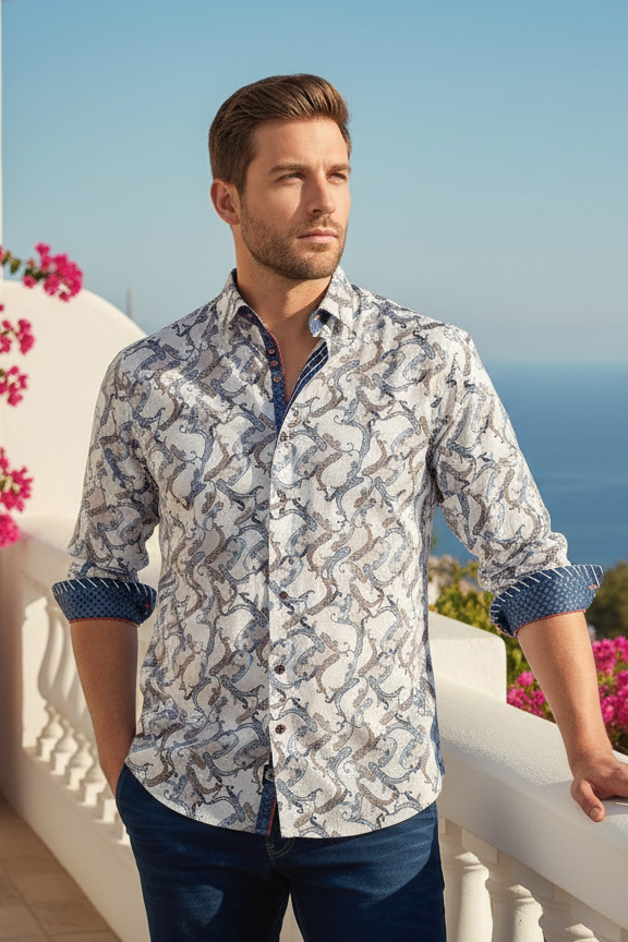 Au Noir Stretch Shirt | Mirage Stone