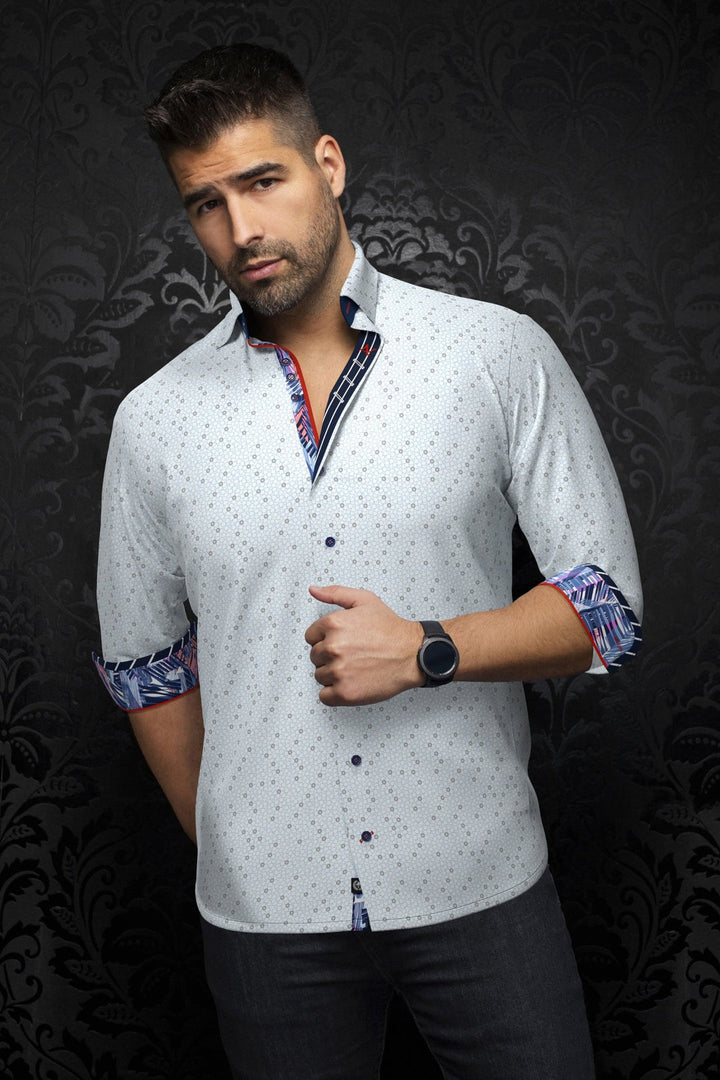 Au Noir Stretch Shirt | Atlas Light Blue