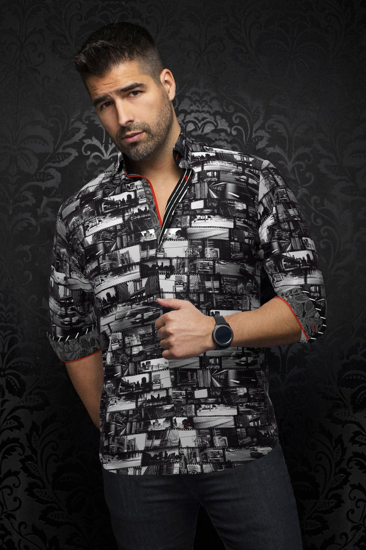 Au Noir Stretch Shirt | Barclay Black