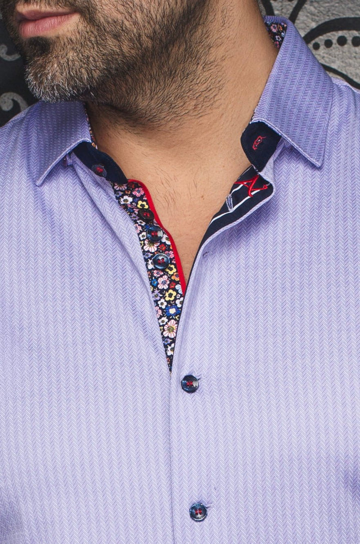 Au Noir Stretch Shirt | Bernado Lavender